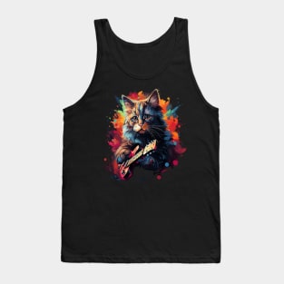 American Bobtail Playing Guitar Tank Top